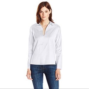 Vince | Collared Split Neck Poplin Shirt |Sold Out